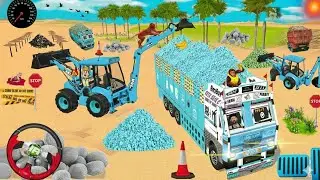 🔴Drive JCB and Uploading 🪨🏗Stone From Dumper🌋 Truck in Game #truck #jcb #tractor #jonDher #games 013