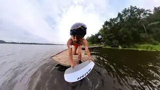 Long Pumpfoil Ride Record Takoon pump 1900 in Serock, Poland