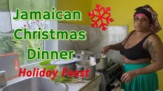 Cooking a Traditional Jamaican Christmas Dinner Ham, Curry Goat Chicken & Peas