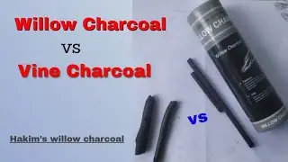 WILLOW charcoal vs VINE charcoal // HAKIM&rsquo;S HS willow charcoal review // Use of willow charcoal