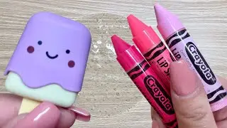 Crayola Crayon Makeup Mixing - Lipstick into Slime! Satisfying Slime ASMR Mixing! #4