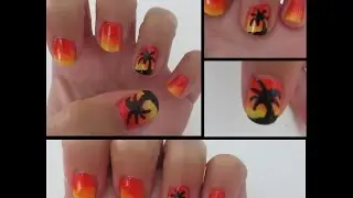 Nail art tutorial estate 2014 #4 Tramonto in spiaggia!