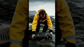 injured seal rescue video&hearts;️👀🧊 #animalrescue #shotsfeed #viralvideo#ytshorts #nature #wildliferescue