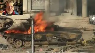 Syrien 2013: T-72M1 in Darayya. Treffer RPG-29 und 