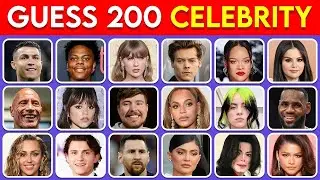 Guess the Celebrity in 3 seconds Quiz | 200 Most Famous People in the World 🌎 | Quiz Raven