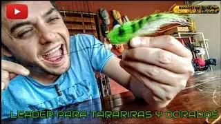 🐊🐠LEADER PARA PESCAR TARARIRAS Y DORADOS CON MOSCA [[SÚPER FÁCIL]]🎣😎