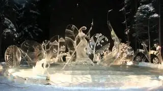 Jégszobrászat Alaszkában