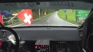 Incredible run in tricky rainy conditions, Mitsubishi Evo 600++ HP, René Laubscher at Gurnigel 2013
