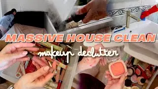 MASSIVE HOUSE DEEP CLEAN | DECLUTTER MYN WHOLE MAKEUP COLLECTION | GIULIA CENCE