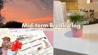 mid-term Break VLOG ☕🤍  ⋆｡&deg;✩ | work + placement + hangout w/h friends