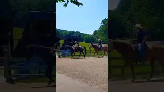 Riding a horse in Rocking Horse Ranch Resort 🐎 #rockinghorse #riding #horse #horseriding #vacation
