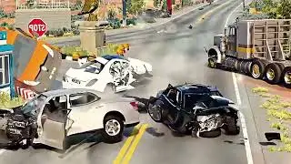 Realistic Highway Car Crashes #30 - BeamNG.Drive