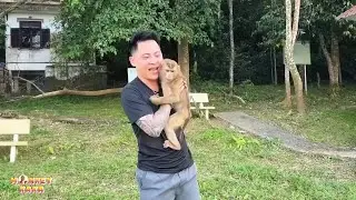 Dad met Monkey Kaka, and the joy was clearly visible on his face.