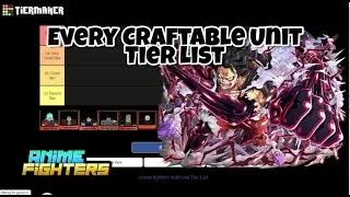 Craftable unit Tier List in Anime Fighters | CrxcusYT