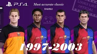 classic Barcelona 1997-2003 pes 2020 PS4