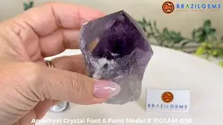 Model # 3102AM-058 Amethyst Crystal Foot & Point by BrazilGems.com 🏷 FOR SALE🛍🛒Shop Now 