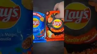 Lays magic masala V/S Lays sizzlin hot🌶️🌶️#lays #magicmasala #sizzlinhot #comparison #new