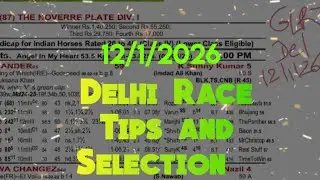 Delhi Race Tips and Selection || The Ontario Plate 