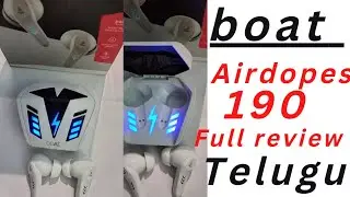 Boat Airdopes 190 full review in Telugu / gaming Earbuds Excellent 👍