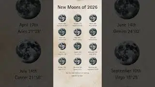 New Moons of 2026 🌑 Every Date Sign & degree You Need to Know