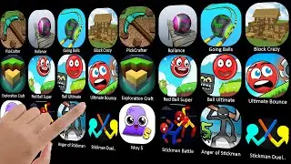 Red Ball Super Roller, Ball Ultimate, Ultimate Bounce Ball, PickCrafter, Rollance, Going Balls