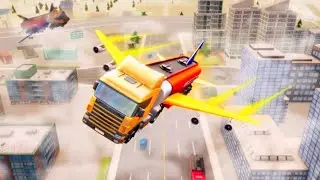 Flying Oil Tanker Transporter Truck Simulator Android Gameplay