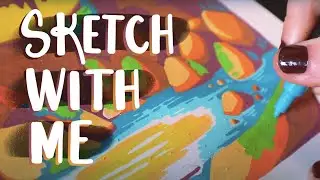 Sketch With Me || POSCA Landscape