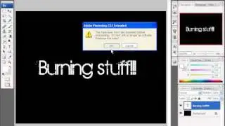 Photoshop CS3 Burning Text Effect Tutorial - Simple and Nice