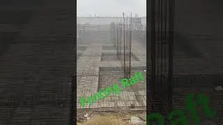 steel of footing raft#construction #shorts
