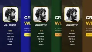 How to apply cool color palette to a website / Design a portfolio using HTML, CSS and JavaScript