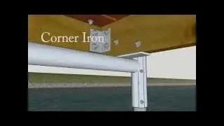 Wood Dock Pipe Legs 3D