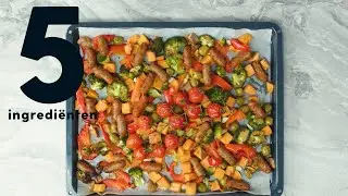 Groente uit de oven met runderworstjes en harissa - Allerhande