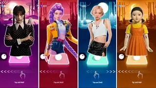KPop Demon Hunters vs Wednesday Adams and Dance Songs vs Rose Bruno Mars Apt vs Squid Game