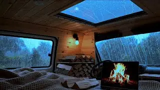 Relaxing Rain Sounds Inside a Car | Cozy Night Ambience ASMR