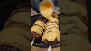 Get To Sizzlin Spiral Skewered Tortilla Kebab Coils!🍢 #shorts #tortilla #kebab #skewers