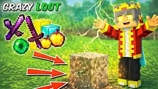 Minecraft But Gravel Gives You Op Items😱 #minecraft #minecraftpe #gaming