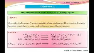 Preparation of Chrome alum.