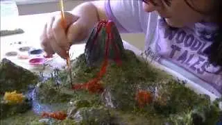 Island Making - School Project Dressing Up the Island - Foam, Paper, Glue, Paint