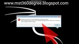 Windows can't find computer management.lnk  Error Solve