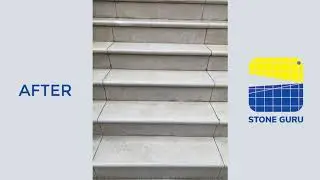 Before and After Restoration Marble Steps