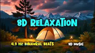 Natural Calm Relaxation 😴 Soothing 8D Sleep Music + 4.9 Hz Binaural Beats