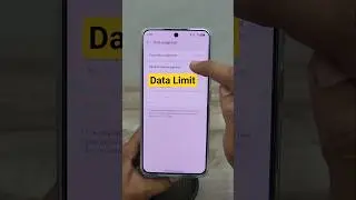 how to set data usage limit in realme #quicktips #techshorts #android