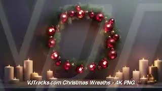 VJ Tracks - Christmas Wreaths - 4K Stock Images