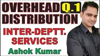 Overhead Distribution Q.1 in Hindi | Inter Department Services | Cost Accounting | EduTrix