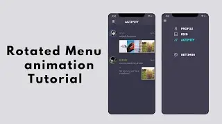 Flutter Rotated  Menu Animation Tutorial