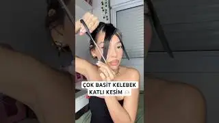 Kelebek katlı kesim bu kadar kolaymı? #kelebekka #sa&ccedil;kesimi #sacmodelleri