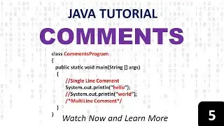 Java Comments || Types Of Comments In Java || Single Line Comment , Multiline Comment