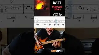 Ratt Wanted Man Guitar Solo with TAB #warrendemartini #robbencrosby