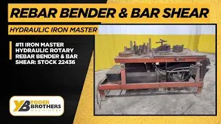 #11 IRON MASTER HYDRAULIC ROTARY REBAR BENDER & BAR SHEAR: STOCK 22436