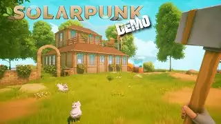Exploring a New Cozy Surivival Game with Farming - Solarpunk Demo